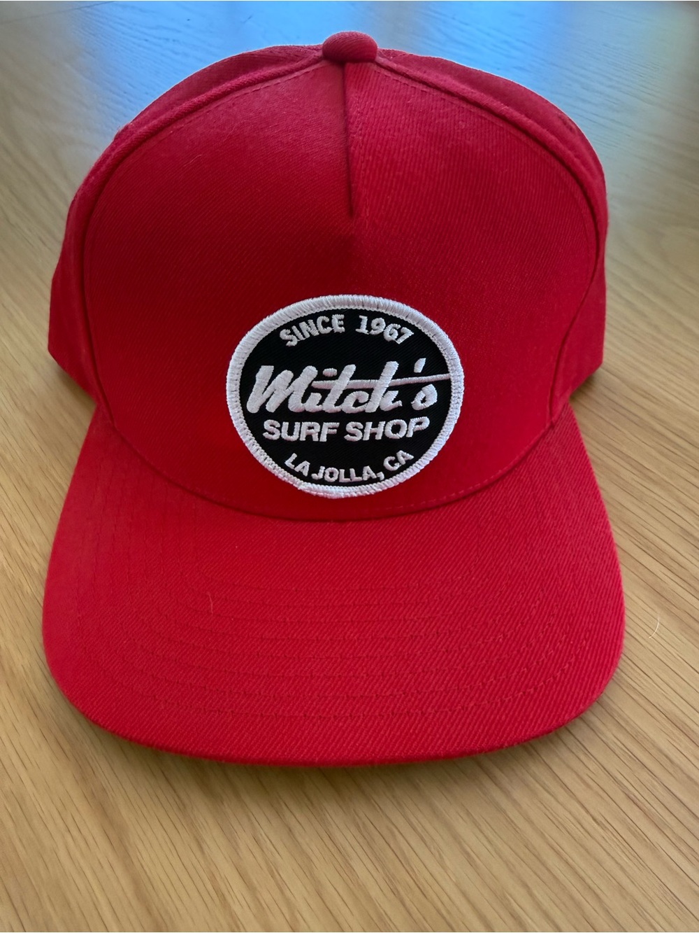 Mitch’s Surf Shop La Jolla Red Snapback Hat NWOT